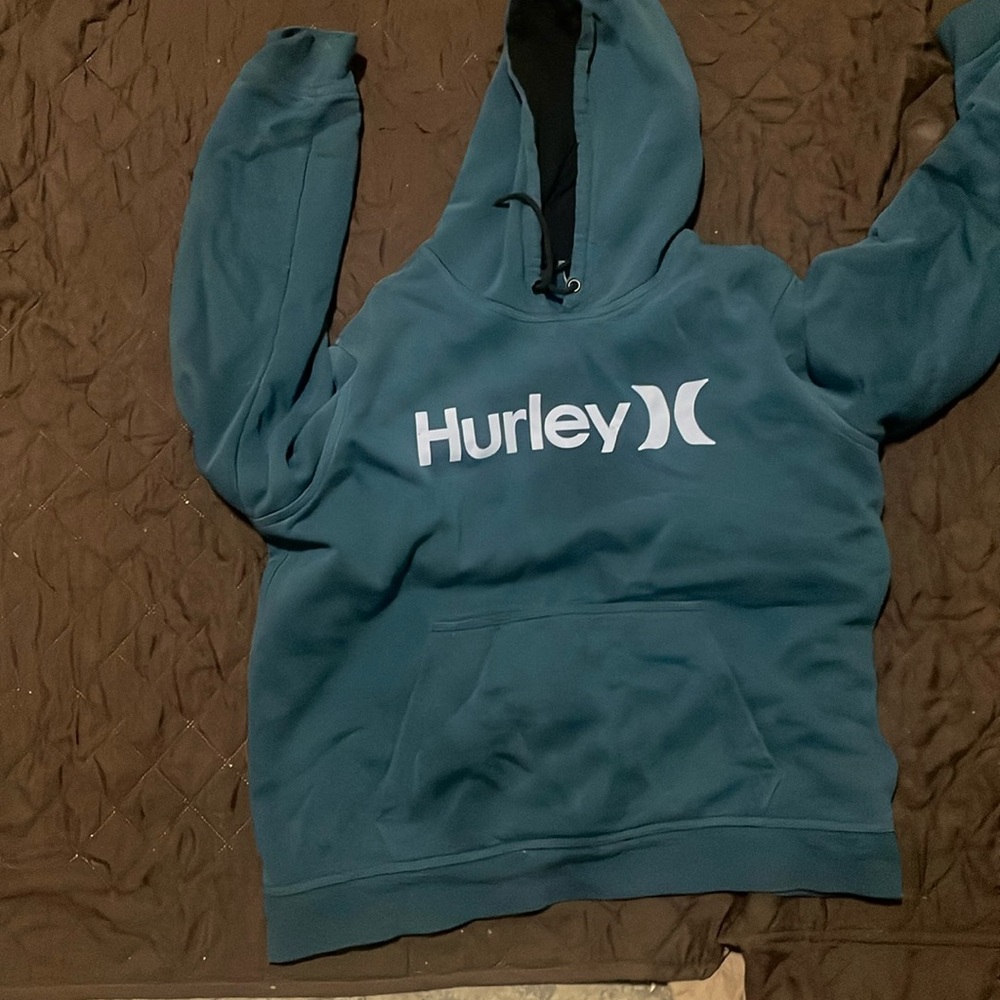 Hurley int hoodie size L teal